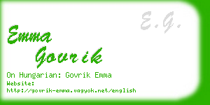 emma govrik business card